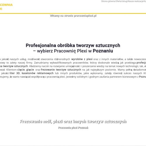 Frezowanie plexi Poznań