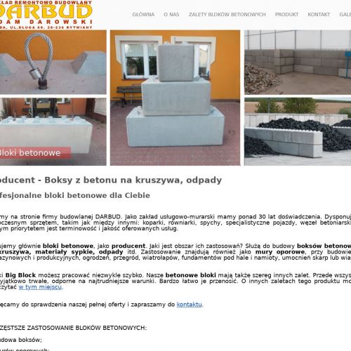 Kraków - zasieki betonowe na kruszywo