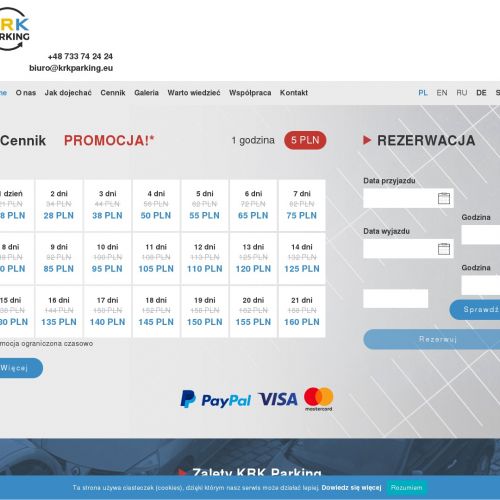 Balice parking cennik