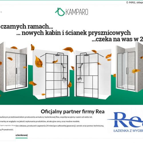 Czarny panel prysznicowy