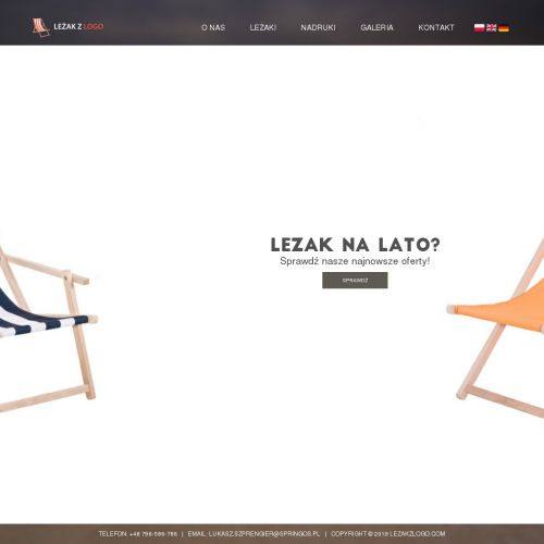 Leżaki reklamowe na zamówienie - Kraków