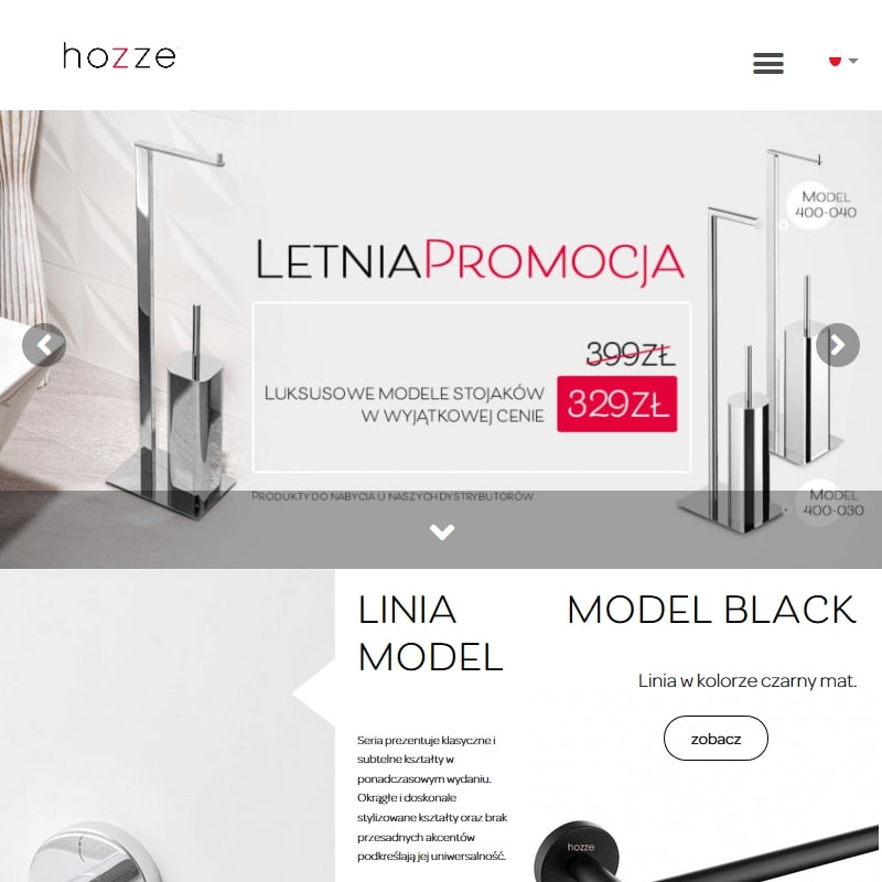 Szczotka do wc czarna wisząca