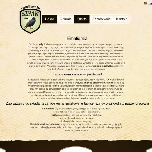 Szyld emaliowany w Krakowie