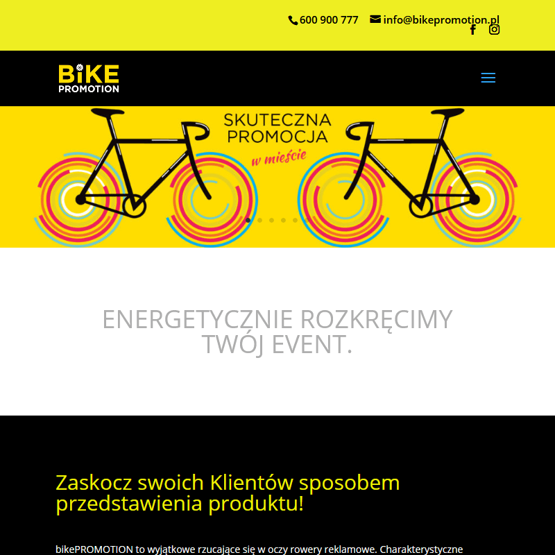 Rowery reklamowe nad morzem w Poznaniu