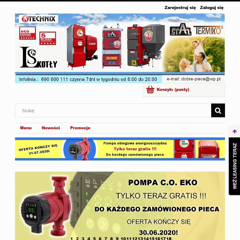 Piec na ekogroszek z podajnikiem - Pleszew