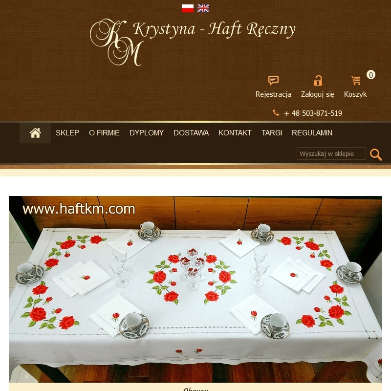 Podkładki obiadowe haftowane ręcznie