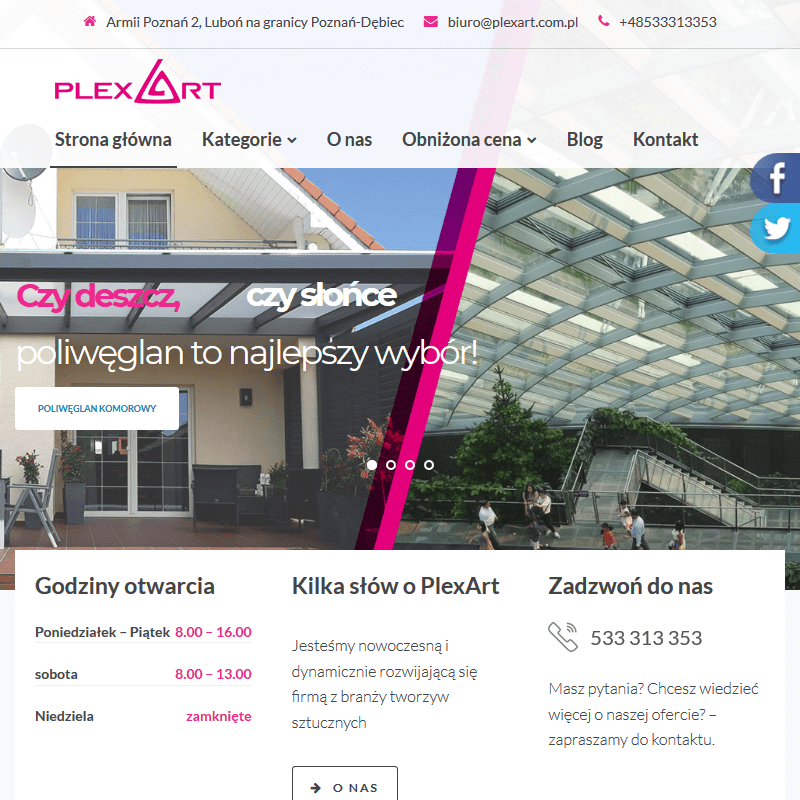 Poliwęglan komorowy w Poznaniu