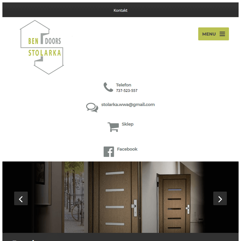 Drzwi zewnętrzne drewniane - Warszawa